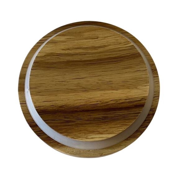 Set of 2 Ceramic Cat Treat Jars Bamboo Lids White Gold Whiskers Pet Canisters - Picture 12 of 13